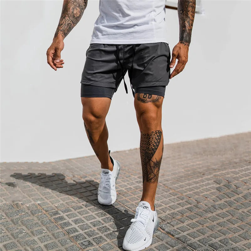 2-in-1 Quick Dry Shorts - Double-Deck für Männer