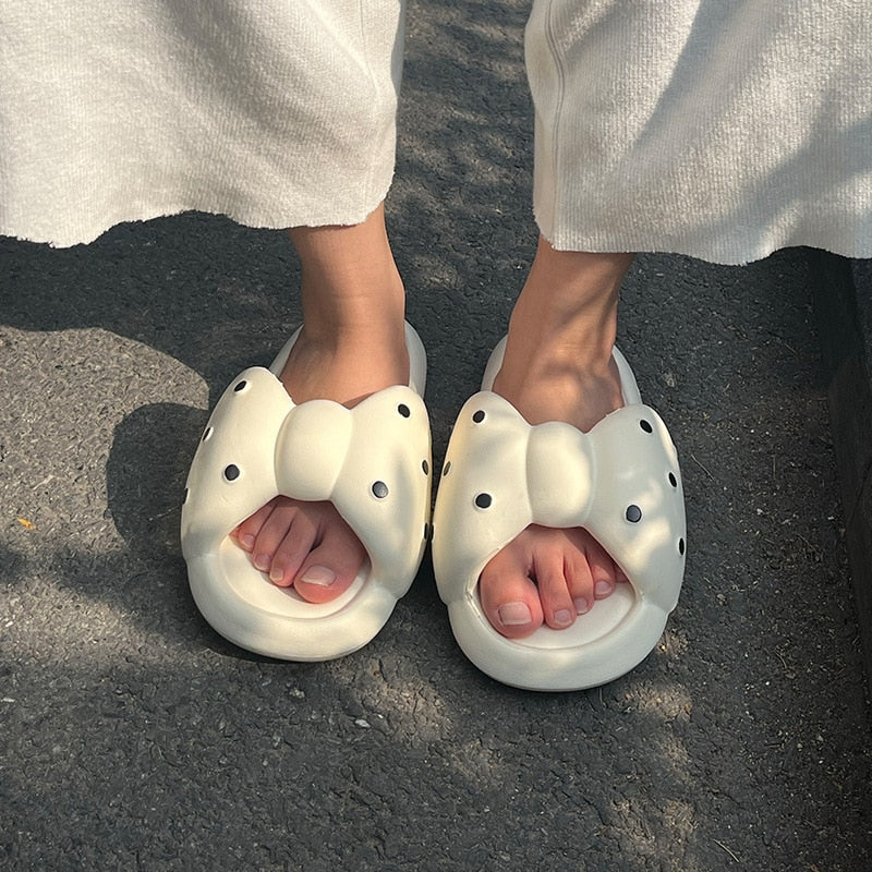 Sandalias de playa con lazo para mujer