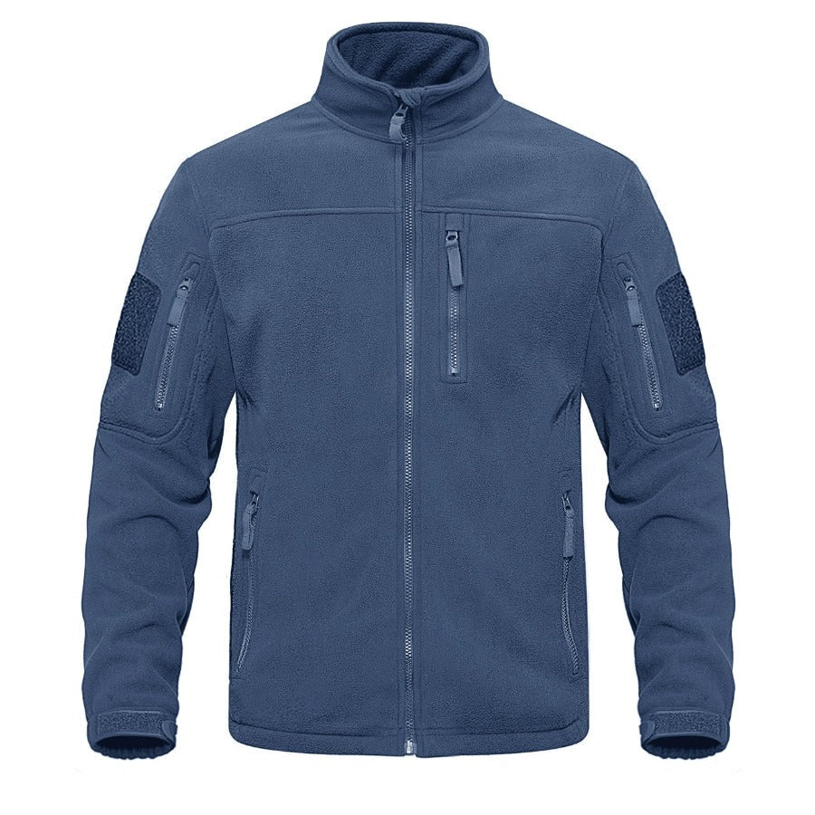 Chaqueta polar con cremallera completa para hombre, estilo y calidez táctica