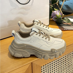 Chunky Sneakers for Women - Cowhide Leather