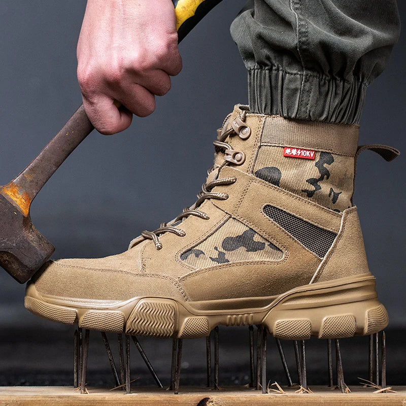 Botas de trabajo indestructibles con punta de acero para hombre