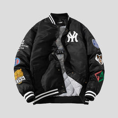 Slim Fit Baseball Bomber Jacket for Men