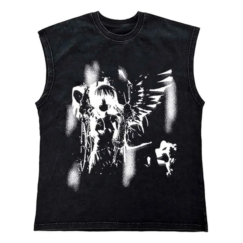 Gangsta T-Shirt - Verwaschenes Tank Top für Männer