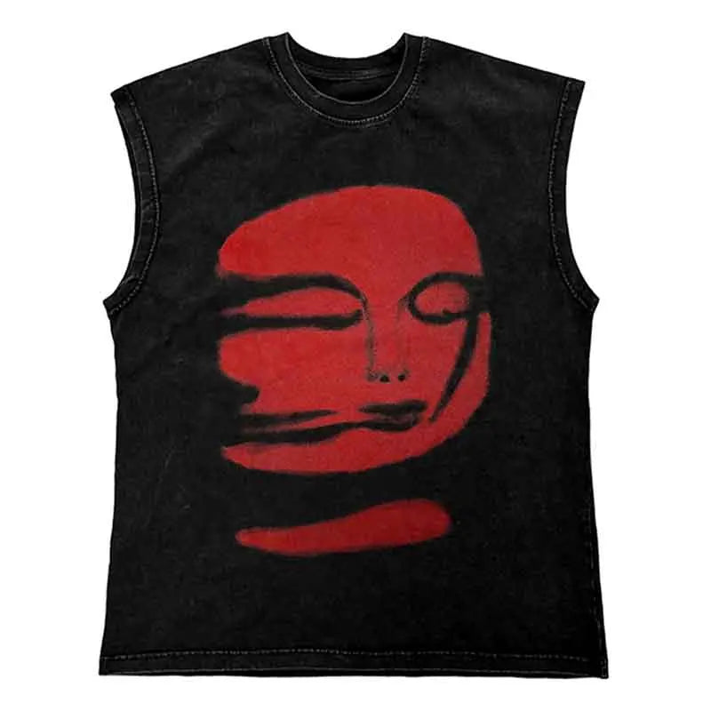 Gangsta T-Shirt - Verwaschenes Tank Top für Männer
