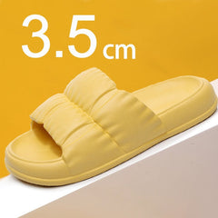 Indoor-Slide-Schuhe mit 3,5 cm Plateausohle und Einzelriemen für Damen