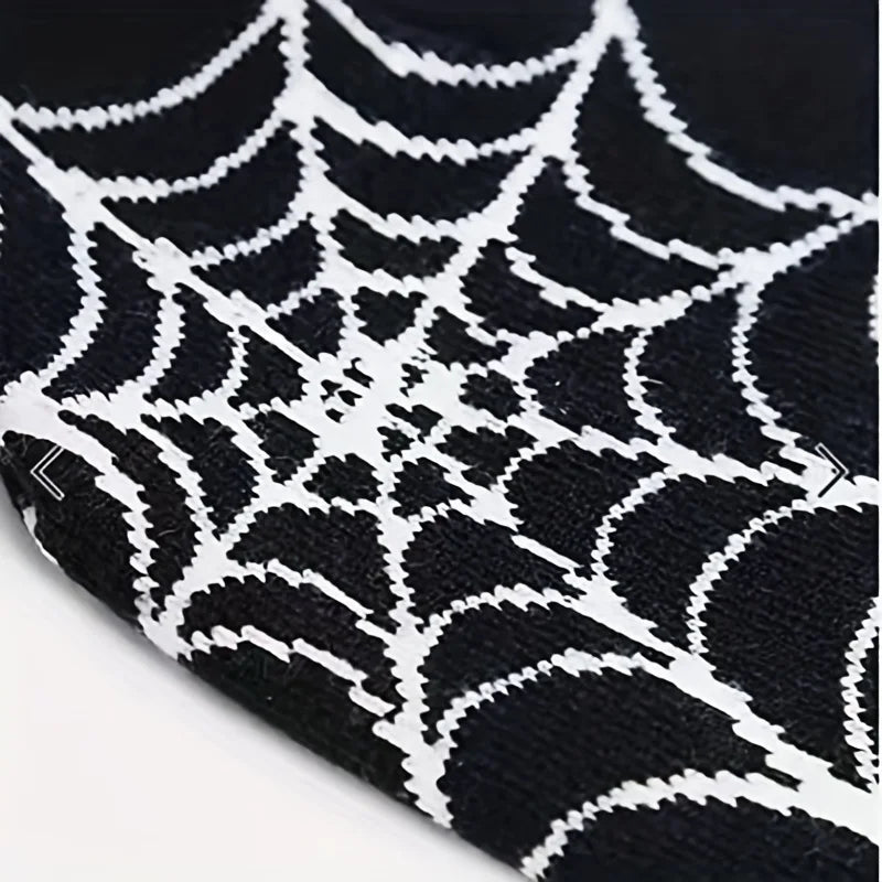 Goth Spider Web Beanies Y2K Strickmütze