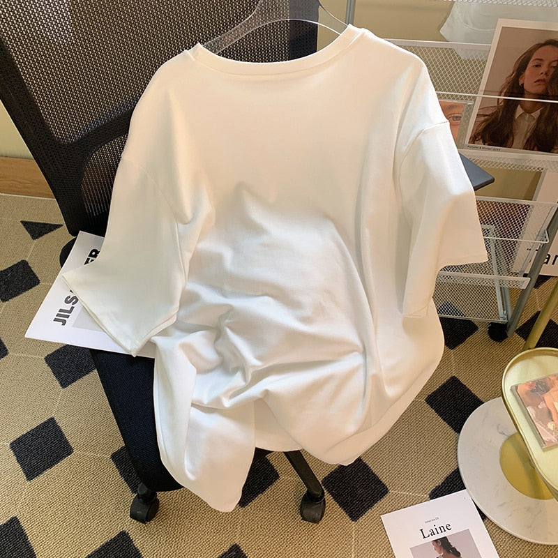Besticktes Bären-T-Shirt für Damen
