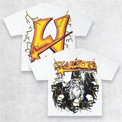 Camiseta War Zone - Algodón extragrande Y2K para mujer