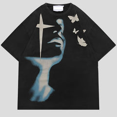T-Shirts mit Schattengrafik-Print für Herren
