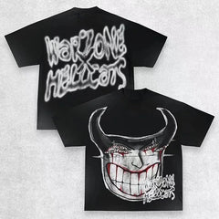 Camiseta War Zone - Algodón extragrande Y2K para mujer