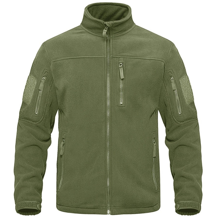 Tactical Warmth and Style Men's Full-Zip Fleece Jacket