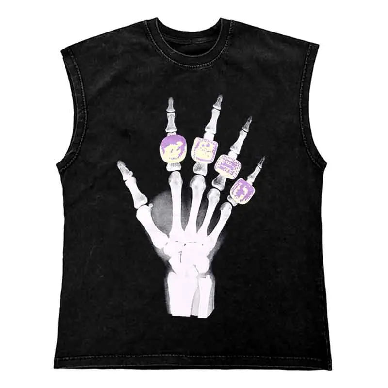 Gangsta T-Shirt - Verwaschenes Tank Top für Männer