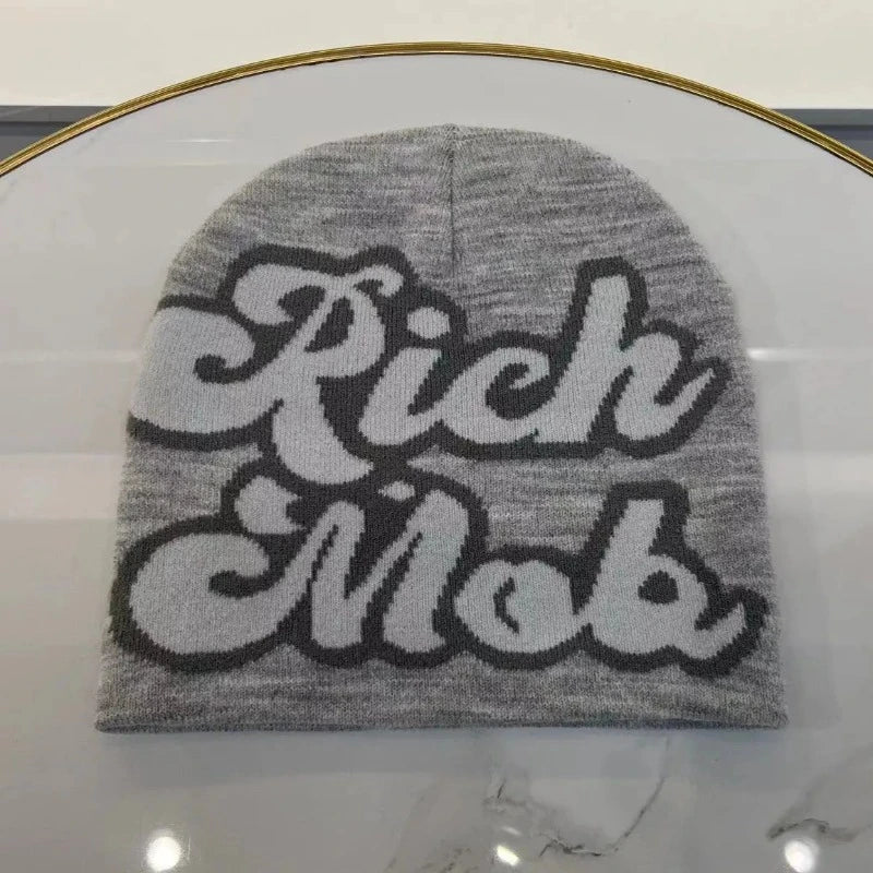 Rich Mob Knitted Beanie Hat Unisex