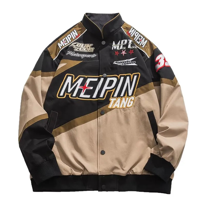 Embroidered Racing Jacket for Men