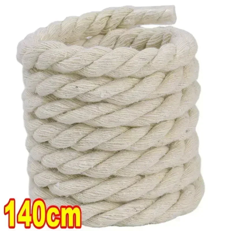 Dynamic Duo 2PCS Thick Cotton Line Weaving Twisted Rope Shoelaces (120-160CM)