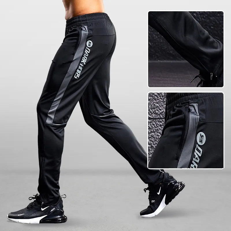 Pantalones deportivos con bolsillo y cremallera para hombre para correr y fitness