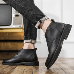 Botas Chelsea de cuero para hombre