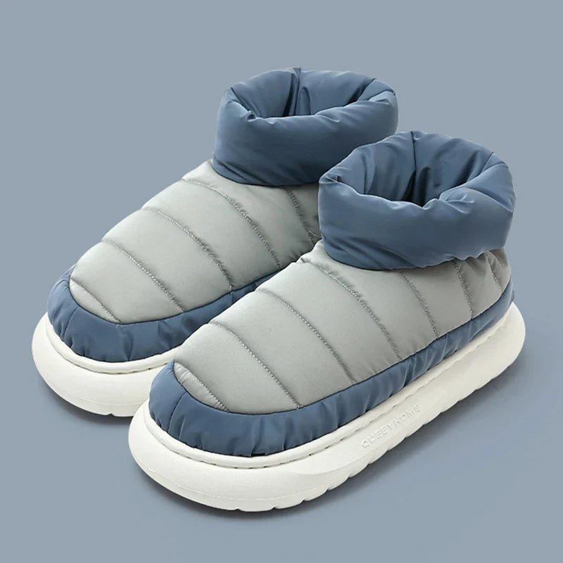 Pantuflas unisex de felpa suave e impermeables para el invierno