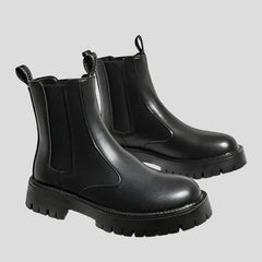 Leather Chelsea Ankle Boots - Easy Slip-On Style for Men