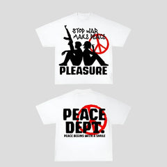 Camiseta extragrande "Detengamos la guerra y hagamos la paz"
