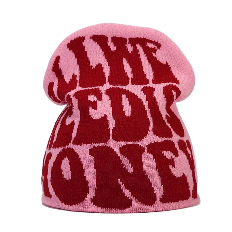 Gorro de punto unisex con letras de Kanye y estilo hip hop