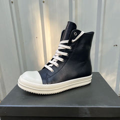 High Top Sneakers- Unisex Motorcycle Zip Boots