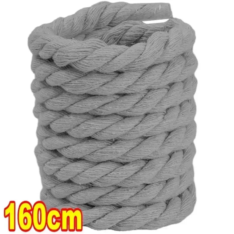 Dynamic Duo 2PCS Thick Cotton Line Weaving Twisted Rope Shoelaces (120-160CM)