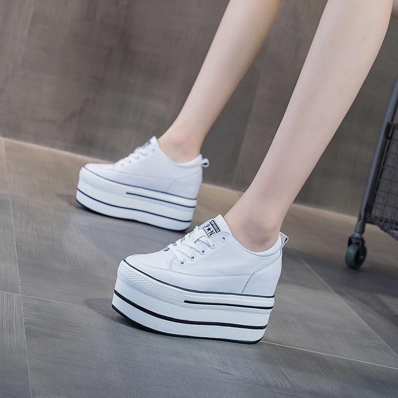 Leather Platform Sneakers for Women