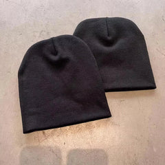 Gorro gótico tejido con dientes estilo urbano Y2K