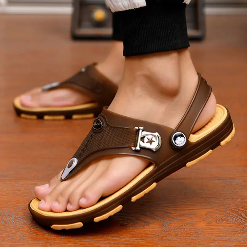 Summer Sandals Outdoor Beach Indoor Durable Anti-Slip Peep Toe Men's