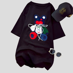 Besticktes Bären-T-Shirt für Damen
