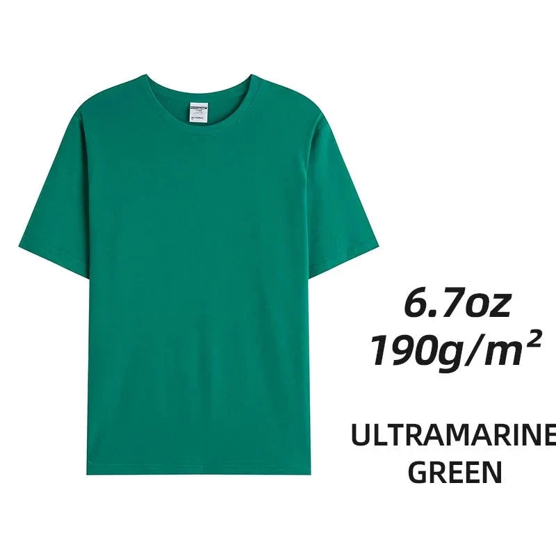Camisetas de uniforme unisex de algodón peinado liso