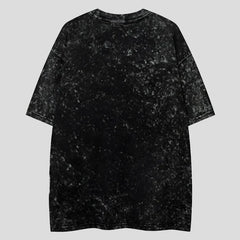 Kurzärmliges Oversize-T-Shirt mit Grafik für Herren im Distressed-Look