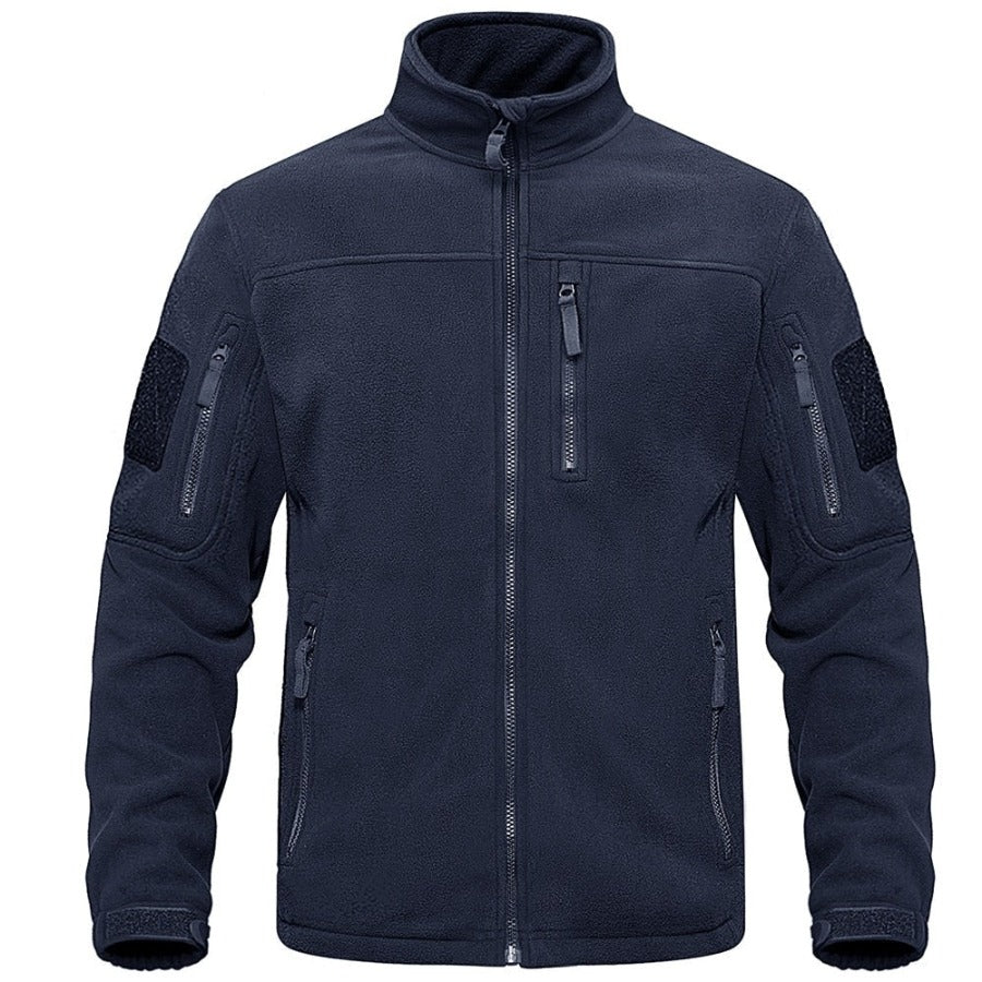 Chaqueta polar táctica con cremallera para hombre