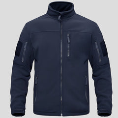 Chaqueta polar con cremallera completa para hombre, estilo y calidez táctica