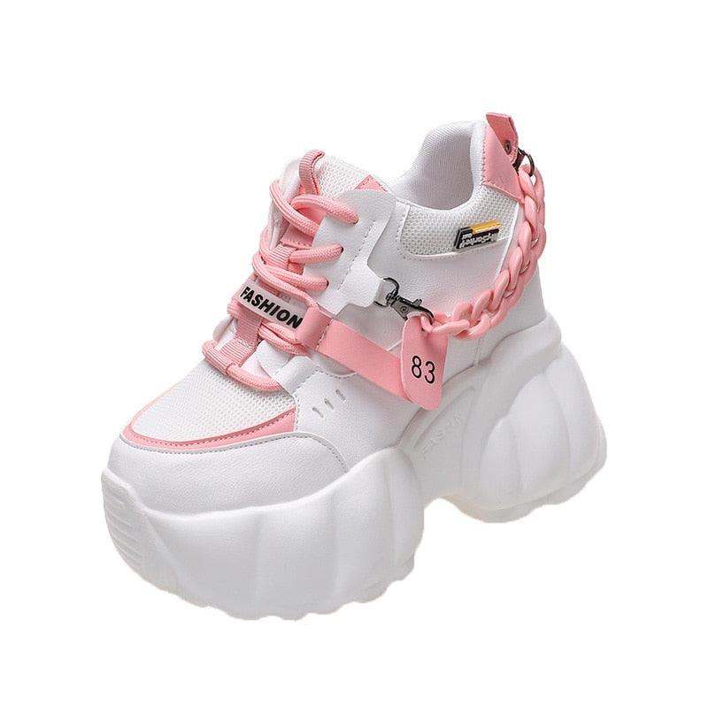 Chunky Sneakers mit Kette für Damen 