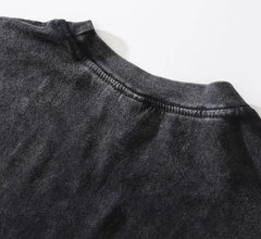 Camiseta gráfica extragrande de algodón lavado para hombre