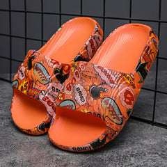 Chanclas de graffiti para hombre, para interiores y exteriores