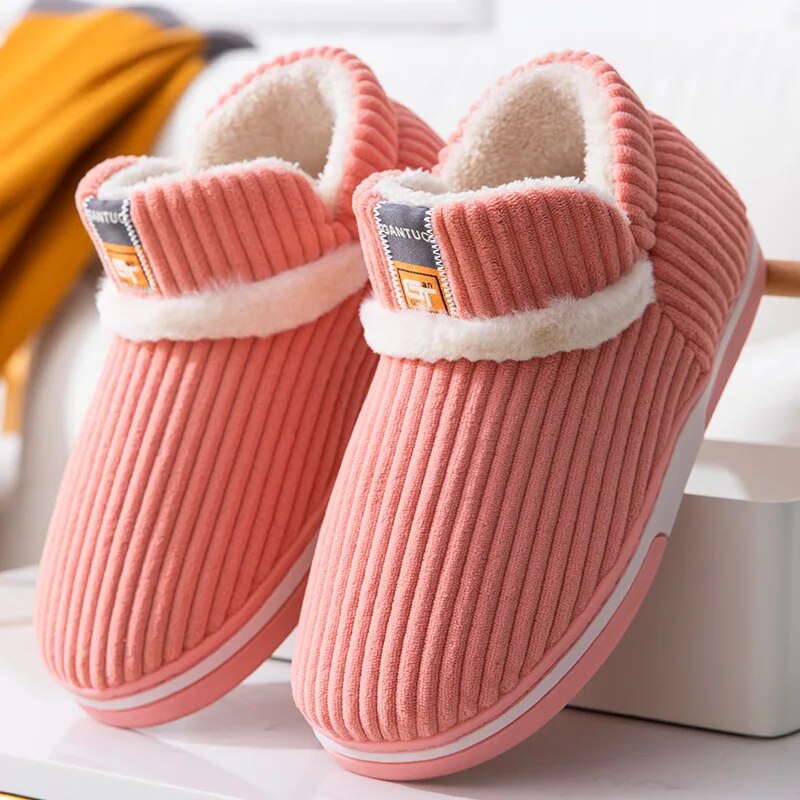 Pantuflas de invierno unisex acogedoras con forro de piel