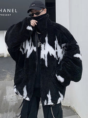 Warm Oversized Faux Fur Jacket for Men