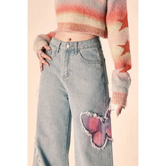 Weite Hose Damen Butterfly Jeans