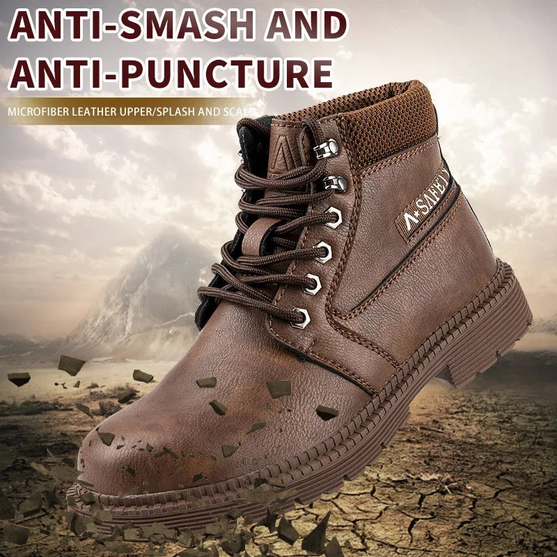 Versatile Protection Steel Toe Work Boots for Multiple Environments