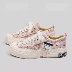 Low Top Canvas Platform Sneakers for Teen Girl's