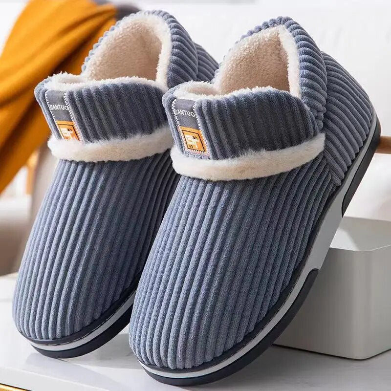 Pantuflas de invierno unisex acogedoras con forro de piel