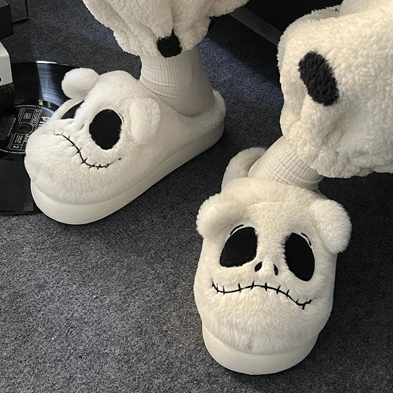Pantuflas de invierno para mujer - Felpa cálida de algodón para la nieve