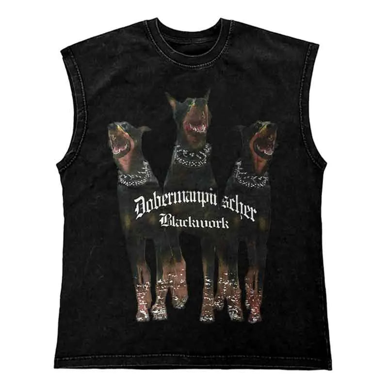 Gangsta T-Shirt - Verwaschenes Tank Top für Männer