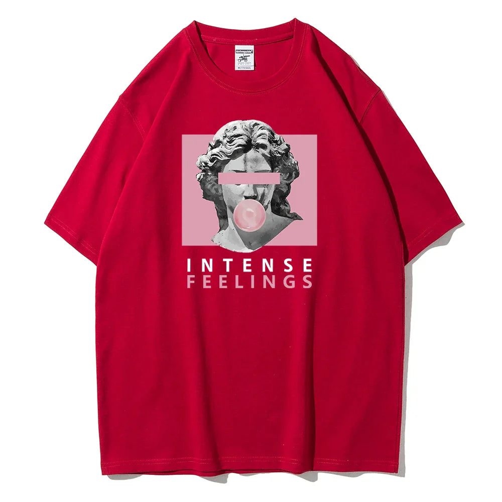 Camiseta gráfica extragrande para mujer "Intense Feelings"