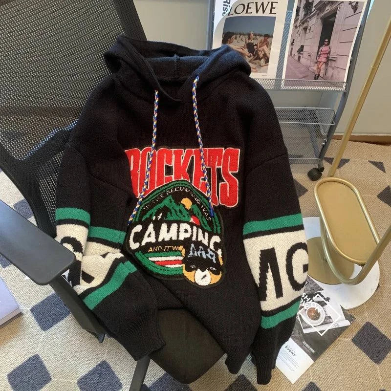 Dünnes Sweatshirt mit Kapuze Rockets Camping