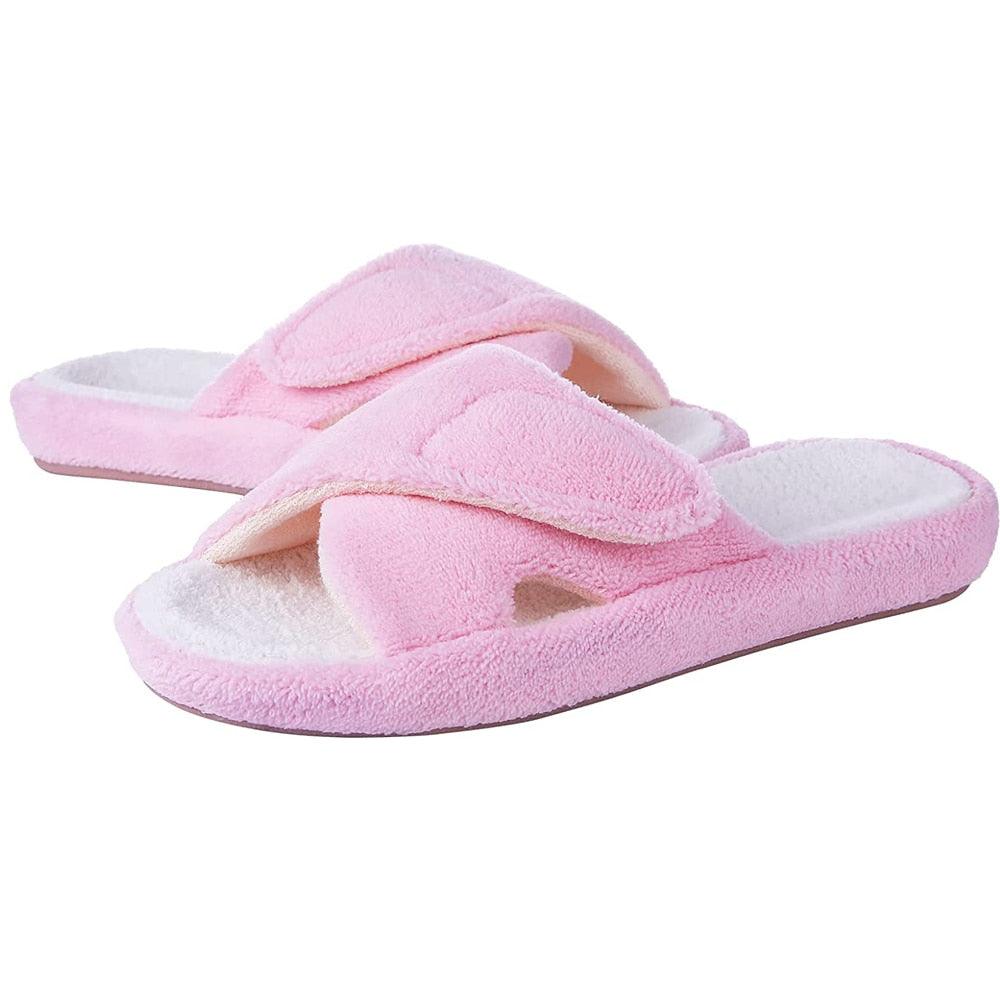 Open Toe Bathroom Slippers for Women