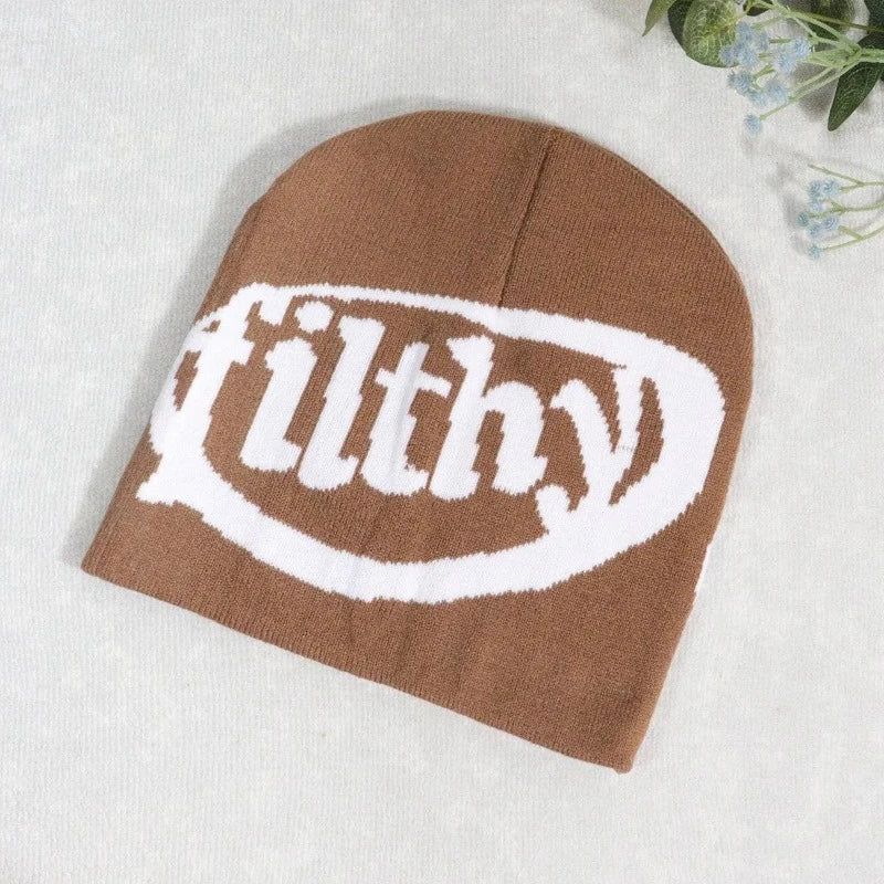 Ästhetische Wollstrick-Mütze „Filthy Beanie“